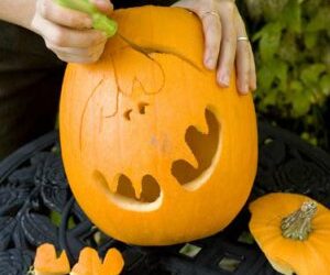 Carving the pumpkin