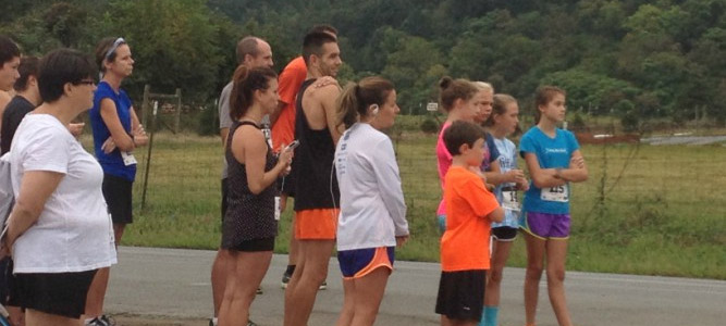 Pancake 5K run in Crozet at Chiles Peach Orchard