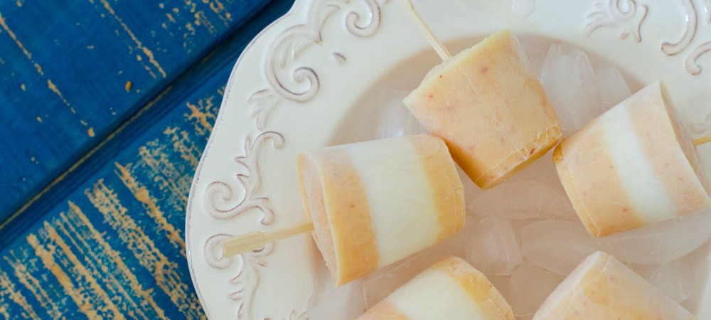 creamy peach popsicles from Chef Sarah Elizabeth