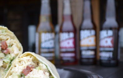 Bold Rocks behind chicken salad wrap