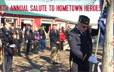 Flag Ceremony pic with hometown heroes banner