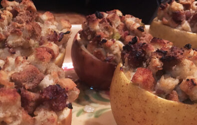 Baked Apples with Sausage Stuffing