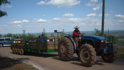 tractor wagon at spring fling