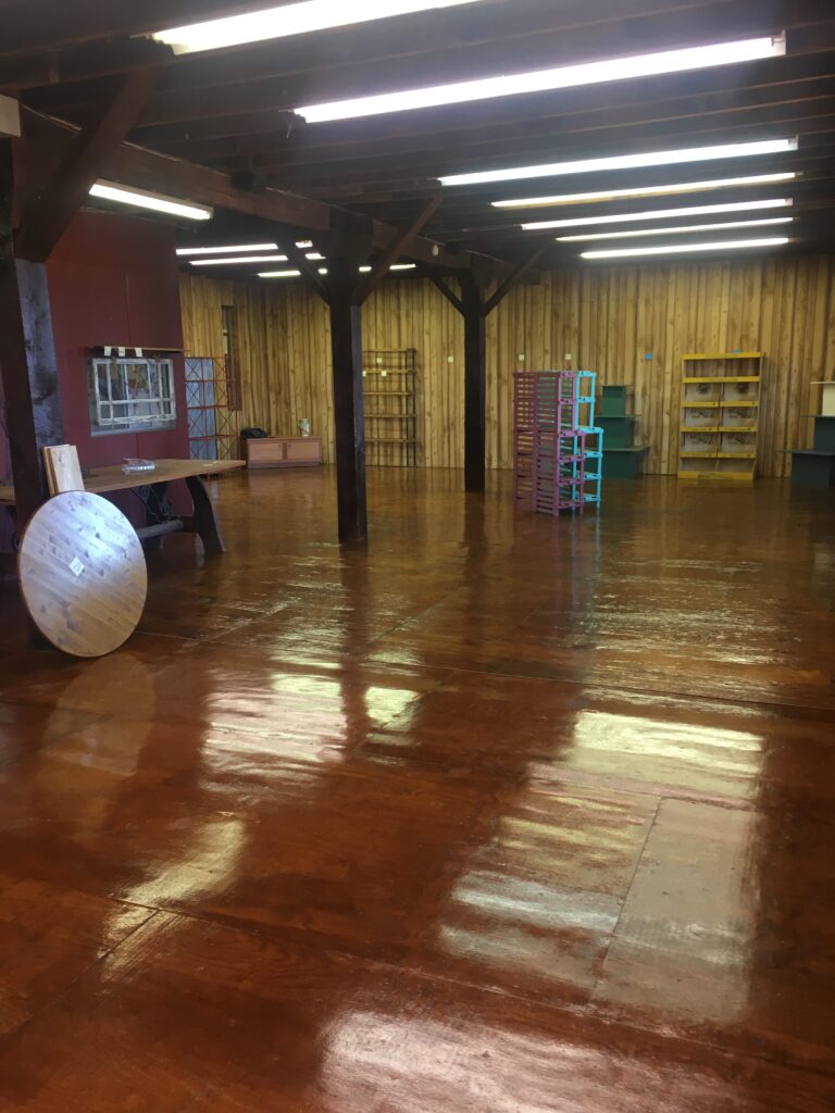 Renovated floor at Carter Mountain Orchard