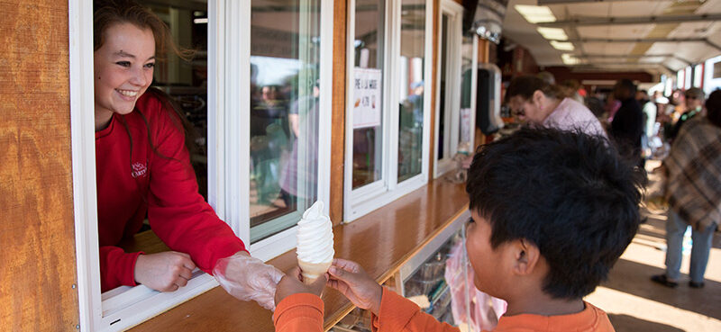 Ice cream served at Carter Mountain Orchard