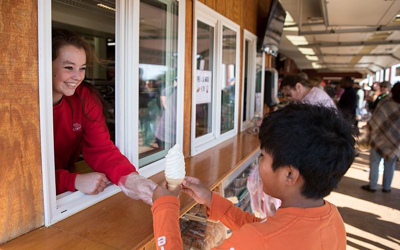 Ice cream served at Carter Mountain Orchard