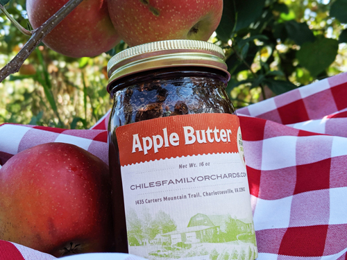 Glass Jar of Apple Butter by Chiles Family Orchards