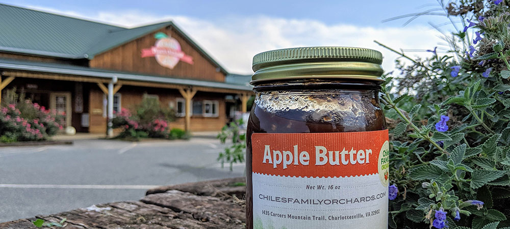 Glass Jar of Apple Butter by Chiles Family Orchards