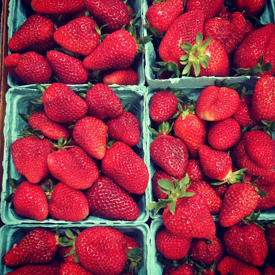 Fresh strawberries in Crozet Virginia