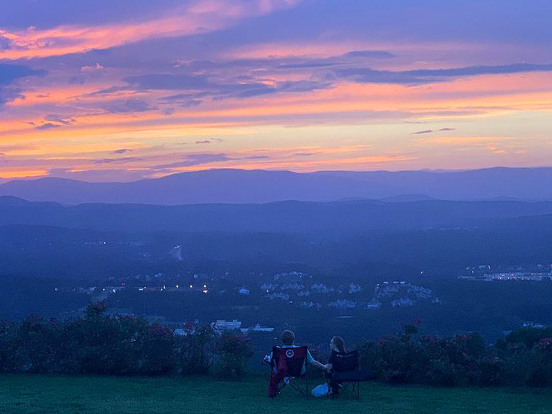 Sunset at Carter Mountain Orchard