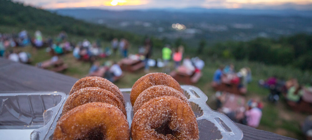 Donuts at Carter Mountain Orchard's Thursday Evening Sunset Series