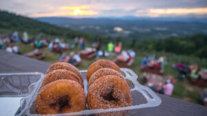 Donuts at Carter Mountain Orchard's Thursday Evening Sunset Series