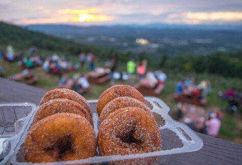 Donuts at Carter Mountain Orchard's Thursday Evening Sunset Series
