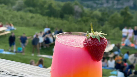 Sunset Wine Slushy at Carter Mountain Orchard