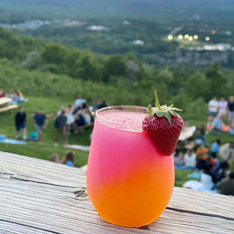 Sunset Wine Slushy at Carter Mountain Orchard