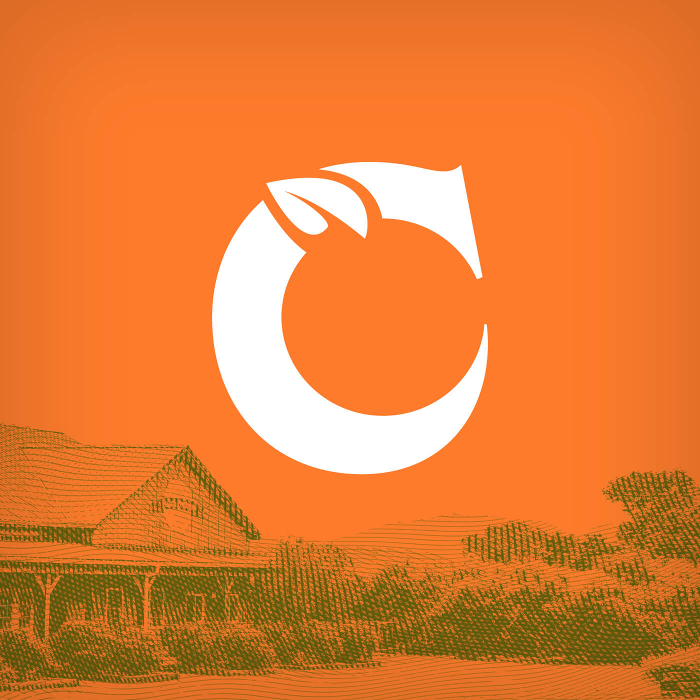 Chiles Peach Orchard new logo in orange icon