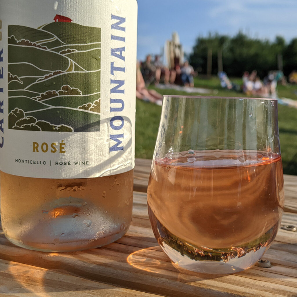 Carter Mountain rose wine