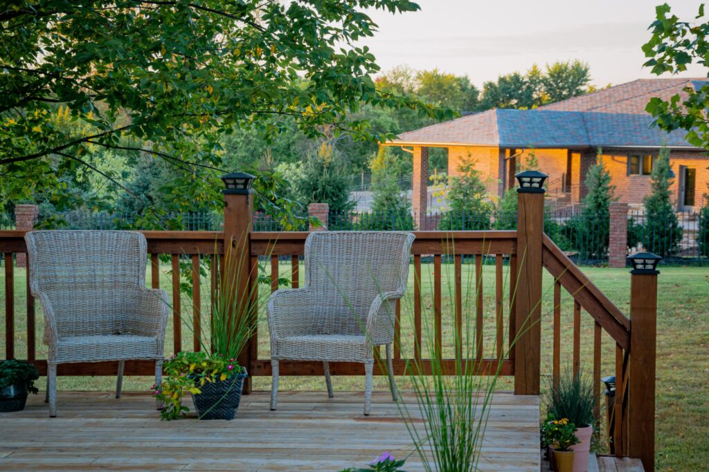 Comfortable outdoor seating for summer barbecues