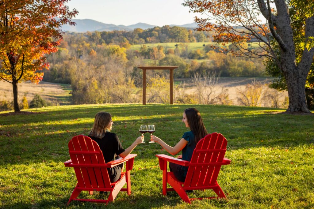 cheers to the view at chiswell winery