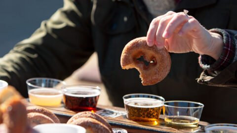 Cider donuts and hard cider at Carter Mountain Orchard