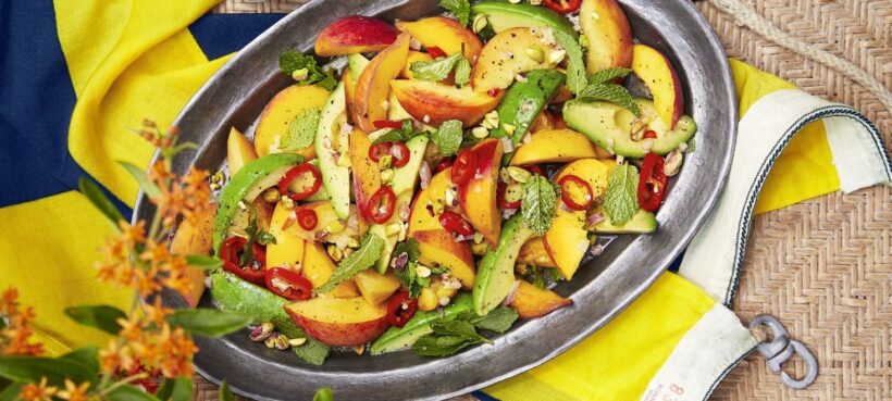 Spicy Peach and Avocado Salad. Country Living.