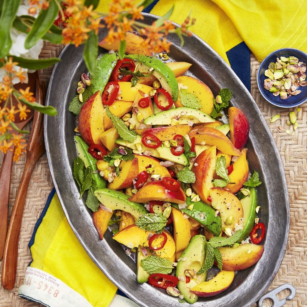 Spicy peach and avocado salad from Country Living