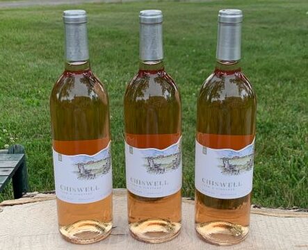 Three bottles of 2020 Rose at Chiswell Winery