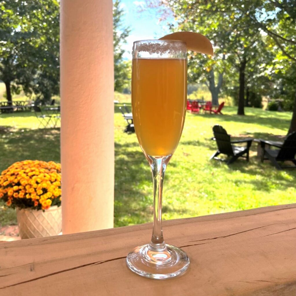 Chiswell Winery apple cider mimosa