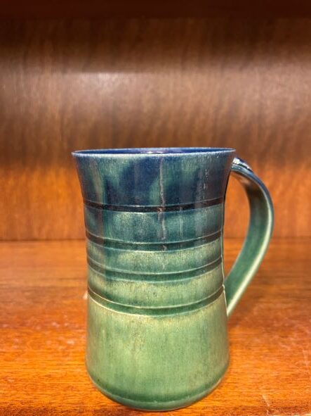 Blue mug from two owls pottery