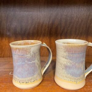 Two owls pottery mugs