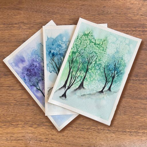 Winter Maker Series watercolor examples