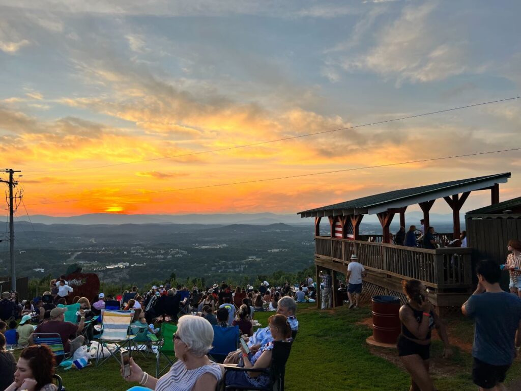 crowd at carter mountain's happy birthday america 