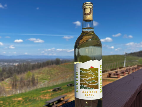 2022 Sauvignon Blanc bottle by Carter Mountain Wine