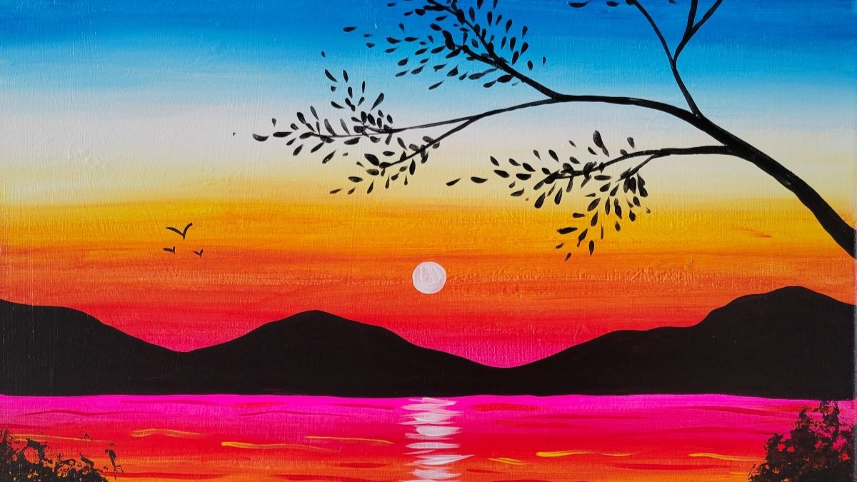 Paint & Sip Sunset Lake August 5, 2023 Carter Mountain Orchard