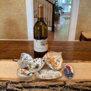Corks & Collage decoupaged seashells workshop at Chiswell Winery