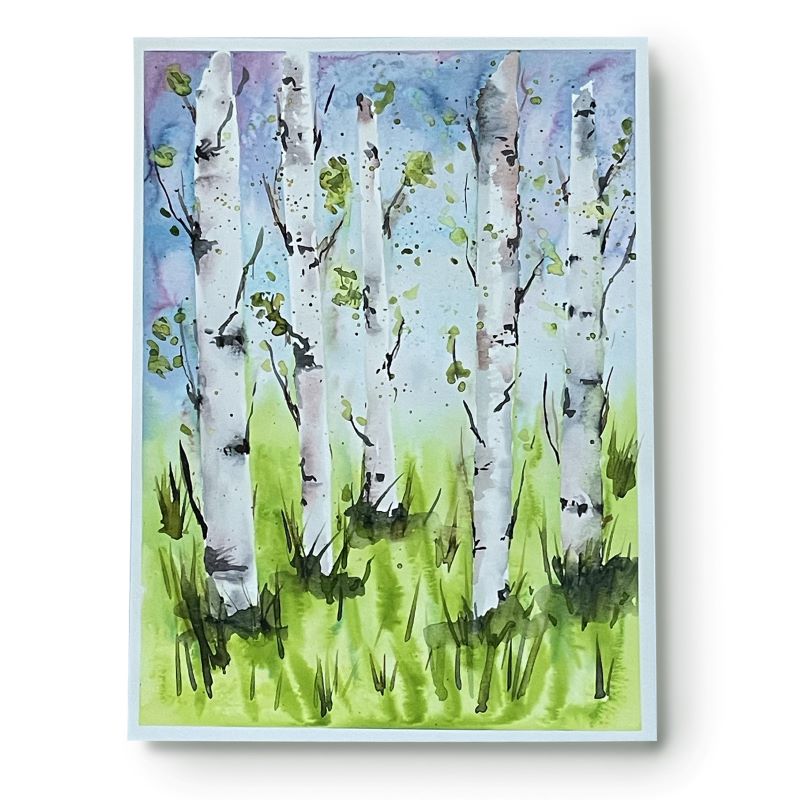 Birch Trees watercolor workshop with Sarah Scott at Chiswell Winery