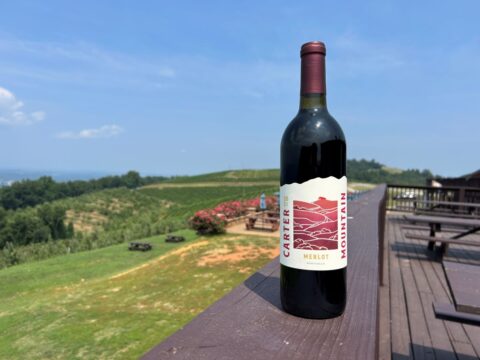 Carter Mountain Wine bottle - 2021 Merlot