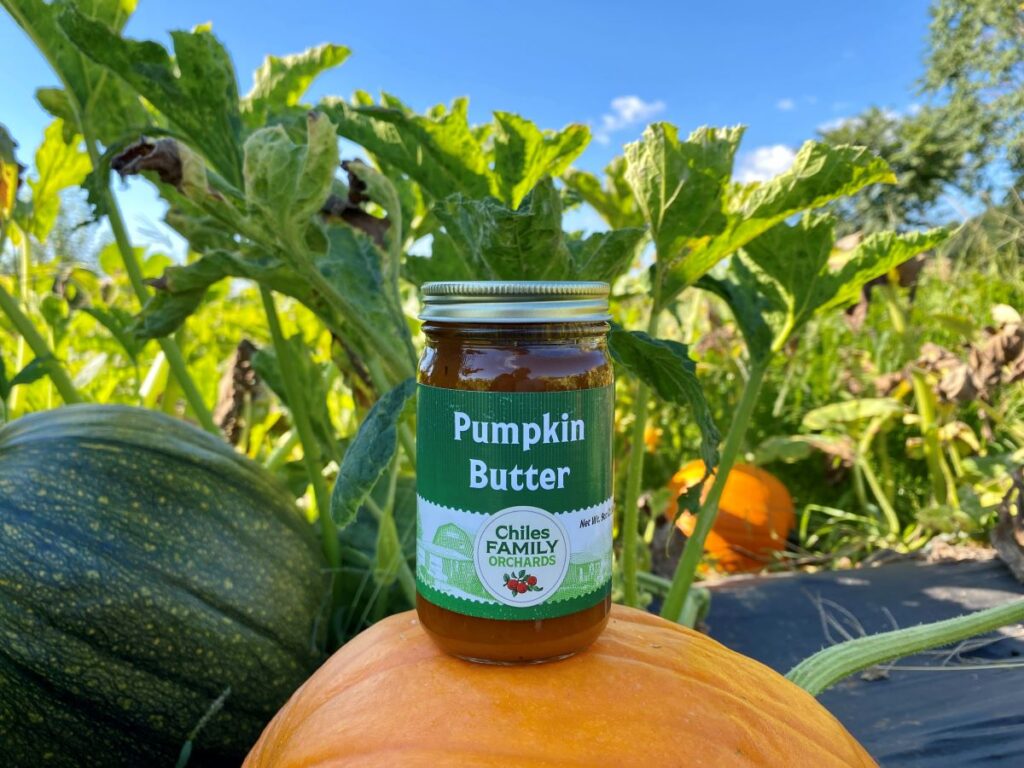 pumpkin butter on a pumpkin