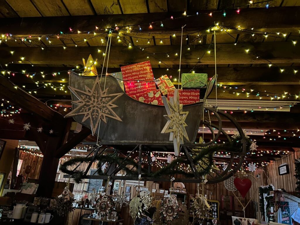 Christmas decor at Carter Mountain Country Store's Thursday Evening Holiday Series