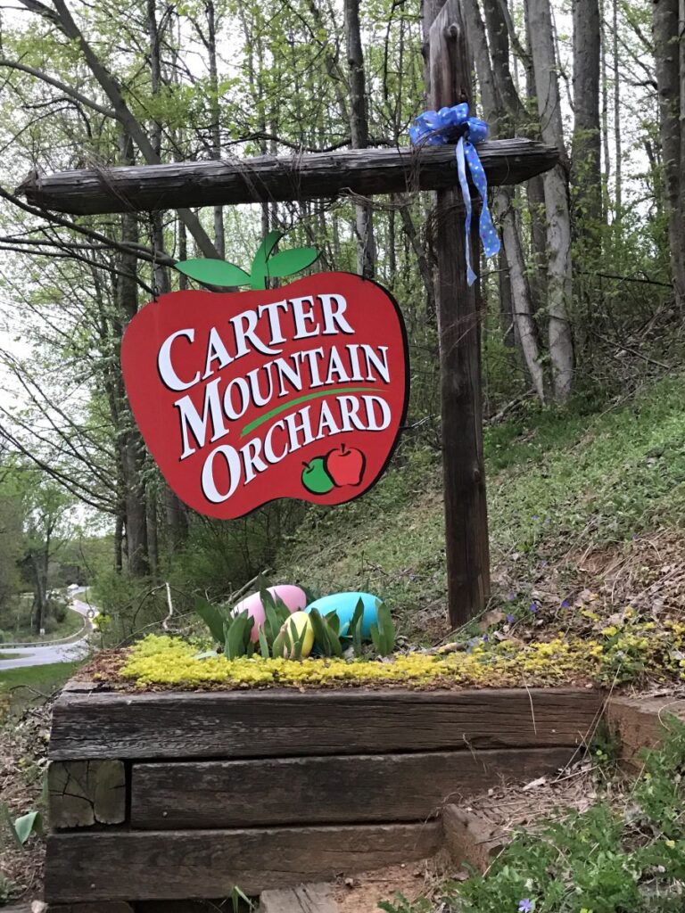Carter Mountain Orchard Easter sign