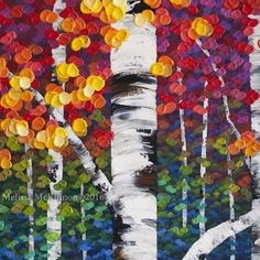 Birch tree painting by Adam Reinhard