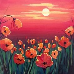 Poppies painting by Adam Reinhard