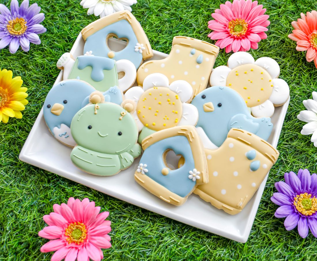 Flower Sugar Cookies - Springtime Cookies - outlet Decorated Sugar Cookies