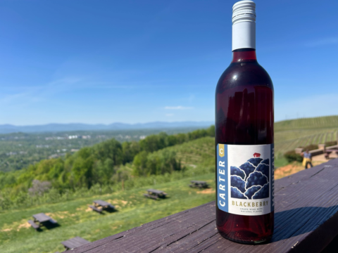 Blackberry fruit wine at Carter Mountain orchard