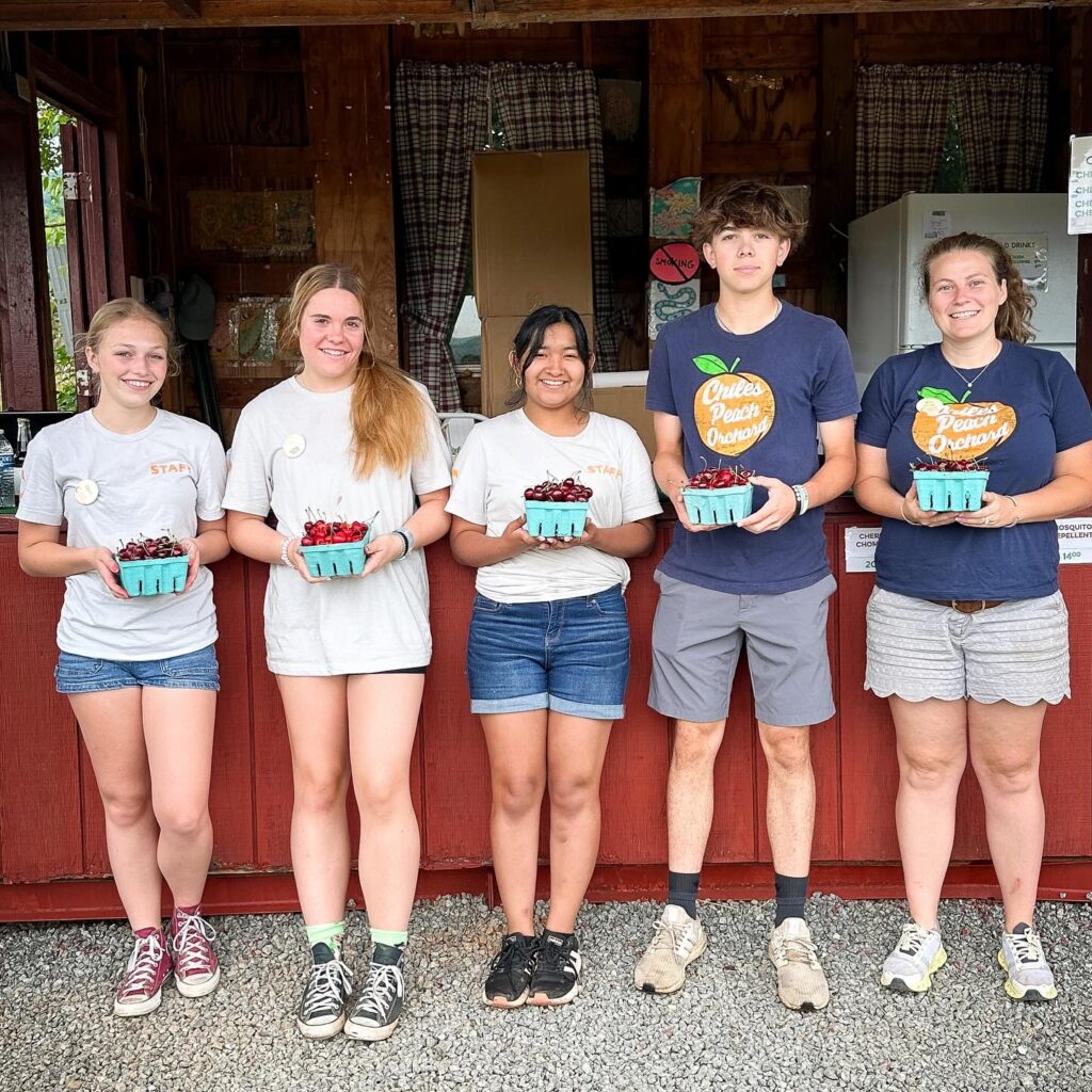 Some of the staff at Spring Valley Orchard.