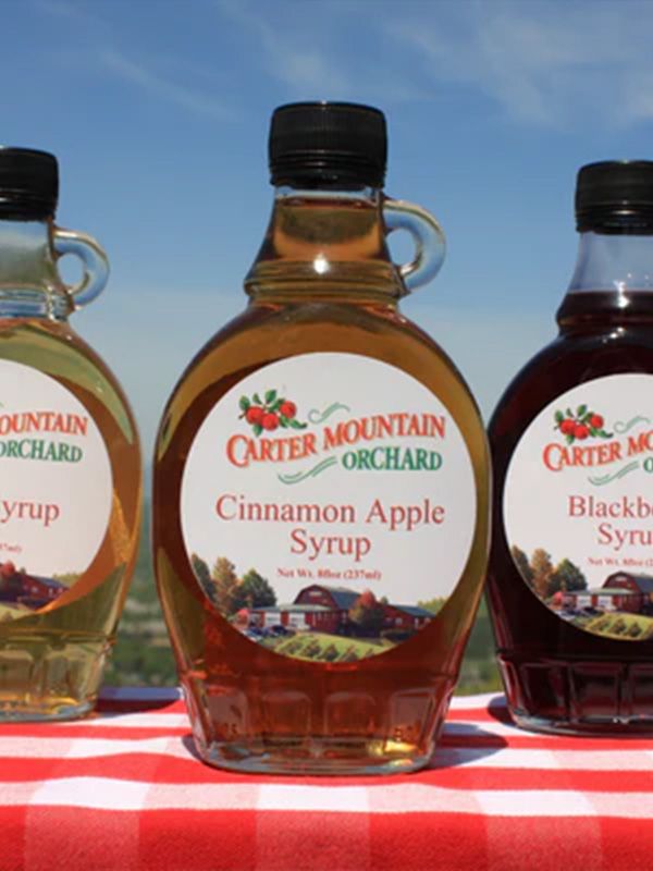 Three varieties of syrup.