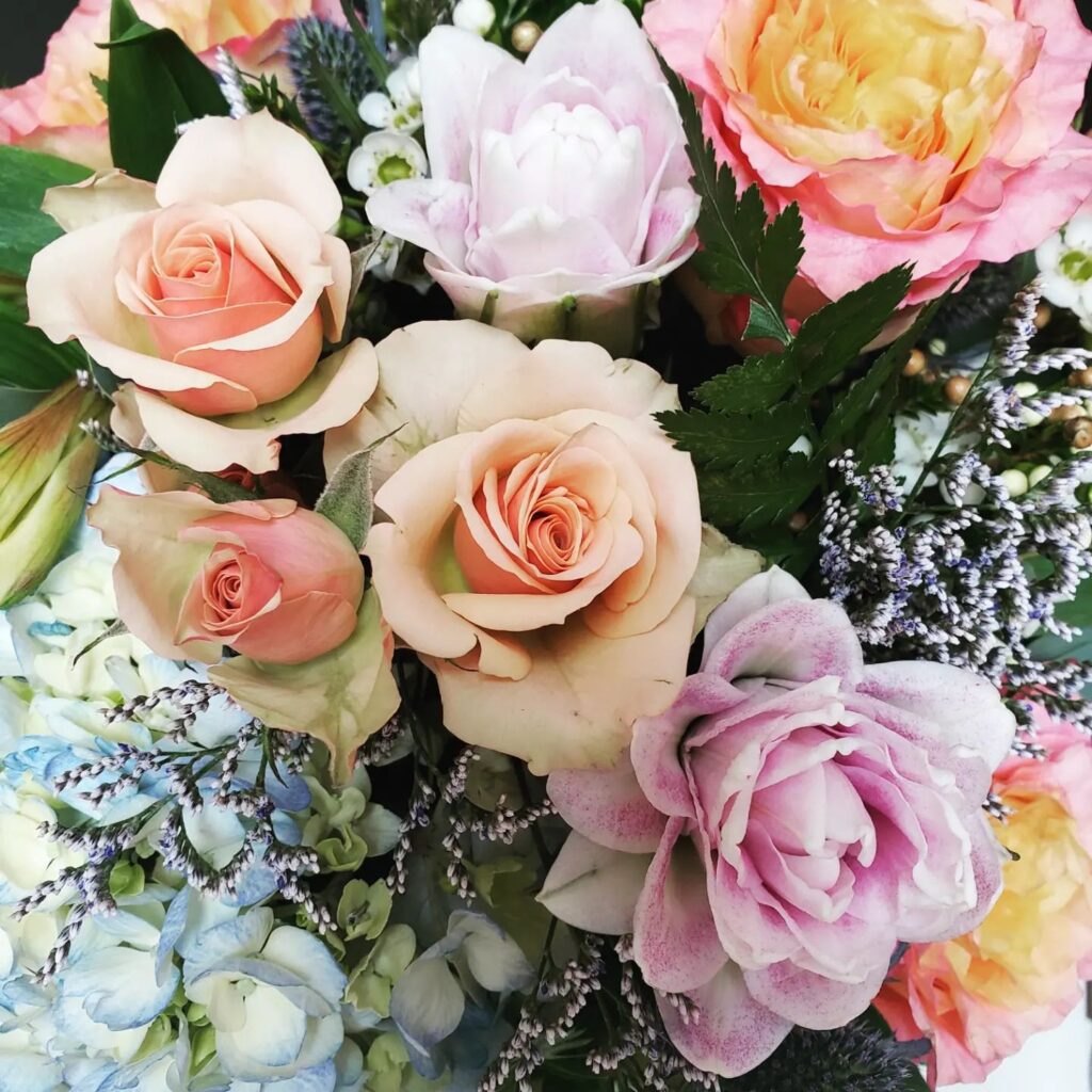 A winter flower arrangement made by Dogwood Tree.