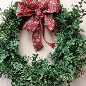 Holiday wreath made by Dogwood Tree.