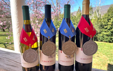 Four Chiswell wines with four Governor's Cup medals.