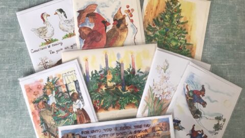 watercolor holiday art